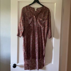 Paisley tunic dress
